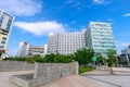 Office buildings and streetscape around Unseo station near Incheon International Airport Royalty Free Stock Photo