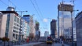 Office buildings under construction in Warsaw center business. Royalty Free Stock Photo