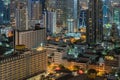 Office buildings windows. Glass architecture facade design with reflection of sky in urban city, Downtown Bangkok City in Royalty Free Stock Photo