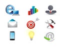 office business concept icon set illustration Royalty Free Stock Photo