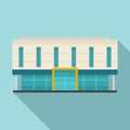 Office business mall icon, flat style