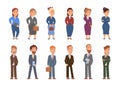 Office business people set. Corporate professionals, managers and businessmen. Professional workers, isolated cartoon