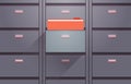 Office cabinet and document data archive storage folders for files business administration concept. Royalty Free Stock Photo