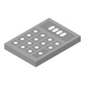 Office calculator icon, isometric style Royalty Free Stock Photo