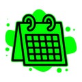 Office calendar icon. Outline office calendar vector icon