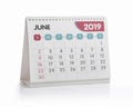 Office Calendar 2019 June