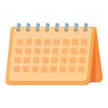 Office calendar task schedule icon, cartoon style