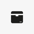 Office cardboard box vector icon. Archive storage box  for web and mobile apps Royalty Free Stock Photo