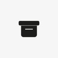 Office cardboard box vector icon. Archive storage box  for web and mobile apps Royalty Free Stock Photo