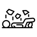 Office careless person icon, outline style