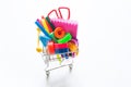 Office in the cart. Back to school Royalty Free Stock Photo