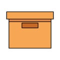 office carton box isolated icon