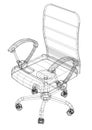 Office Chair Architect blueprint - isolated
