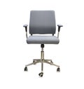 Office chair from gray cloth over white Royalty Free Stock Photo