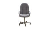 Office chair from gray cloth over white Royalty Free Stock Photo