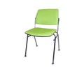 Office chair from green cloth. Isolated Royalty Free Stock Photo