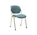 Office chair from green cloth. Isolated Royalty Free Stock Photo