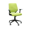 Office chair from green cloth. Isolated over white Royalty Free Stock Photo