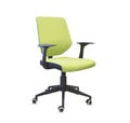 Office chair from green cloth over white Royalty Free Stock Photo