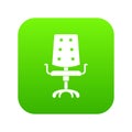 Office chair icon digital green Royalty Free Stock Photo