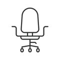 Office chair icon in line design. office chair, work chair, computer chair, ergonomic chair on white background vector. office Royalty Free Stock Photo