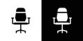 Office chair icon logo set vector Royalty Free Stock Photo
