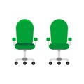 Office chair illustration in flat cartoon style. Comfortable office chair. Vector flat design. Modern vector illustration. Home, Royalty Free Stock Photo