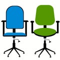 Office chair isolated cartoon icon. Interior furniture on white background Royalty Free Stock Photo