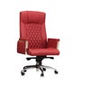 The office chair from red leather. Isolated Royalty Free Stock Photo