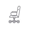 Office chair from the side line icon concept. Office chair from the side vector linear illustration, symbol, sign