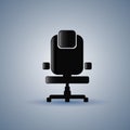 Office Chair Silhouette Empty Seat Furniture Isolated