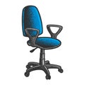 office chair sketch raster illustration