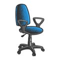 office chair sketch vector illustration
