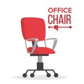 Office Chair Vector. Business Manager Empty Seat For Employee.