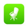 Office chair wheel icon green vector Royalty Free Stock Photo