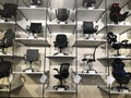 Office Chairs On Display in a store