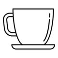 Office coffee cup icon, outline style Royalty Free Stock Photo