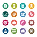 Office Color Icons Royalty Free Stock Photo