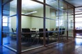 Office Conference Room with Glass Walls Royalty Free Stock Photo