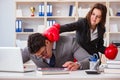 The office conflict between man and woman