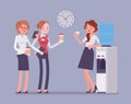 Office cooler chat Royalty Free Stock Photo