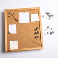 Office Corkboard with Blank Notes for Planning Royalty Free Stock Photo