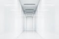 Office corridor with white walls Royalty Free Stock Photo