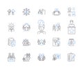 Office coworkers outline icons collection. Colleagues, Coworkers, Teammates, Staff, Associates, Bureaucrats, Compatriots