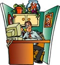 Office Cubical Royalty Free Stock Photo