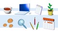 Vector 3d icons of office tools Royalty Free Stock Photo