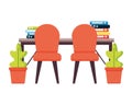 office desk chairs books Royalty Free Stock Photo