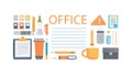 Office Desk Scene: Business & Productivity Elements, vector design Generative AI Royalty Free Stock Photo