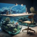 Aquatic Ambiance: Serenity Meets Productivity at the Office Desk