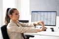 Office Desk Stretch Exercise Workout Royalty Free Stock Photo